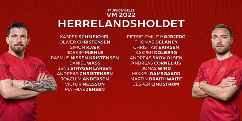 Danh sách cầu thủ đội tuyển Đan Mạch tại world cup 2022